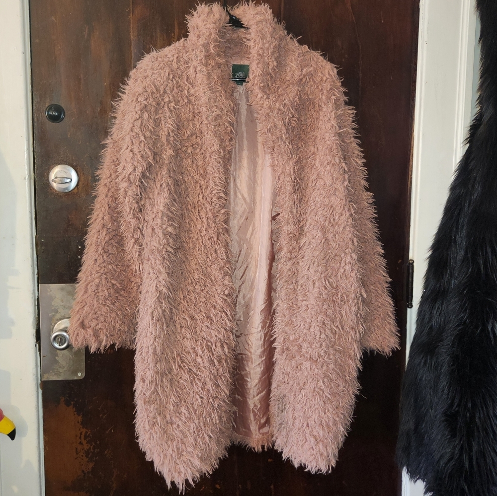 Pink fur jacket